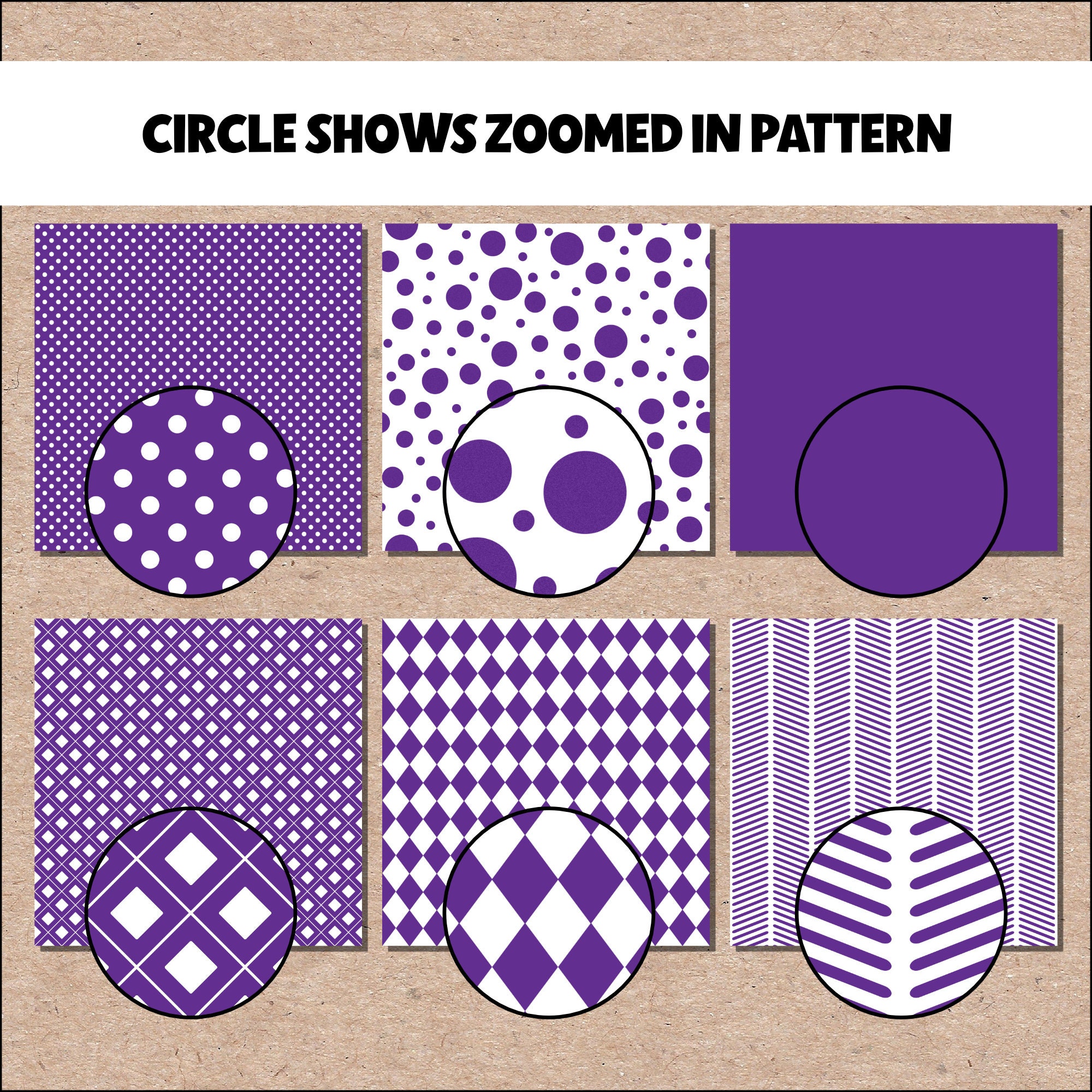 Purple 12 X 12 Printable Seamless Pattern Digital Scrapbook Craft Paper ...
