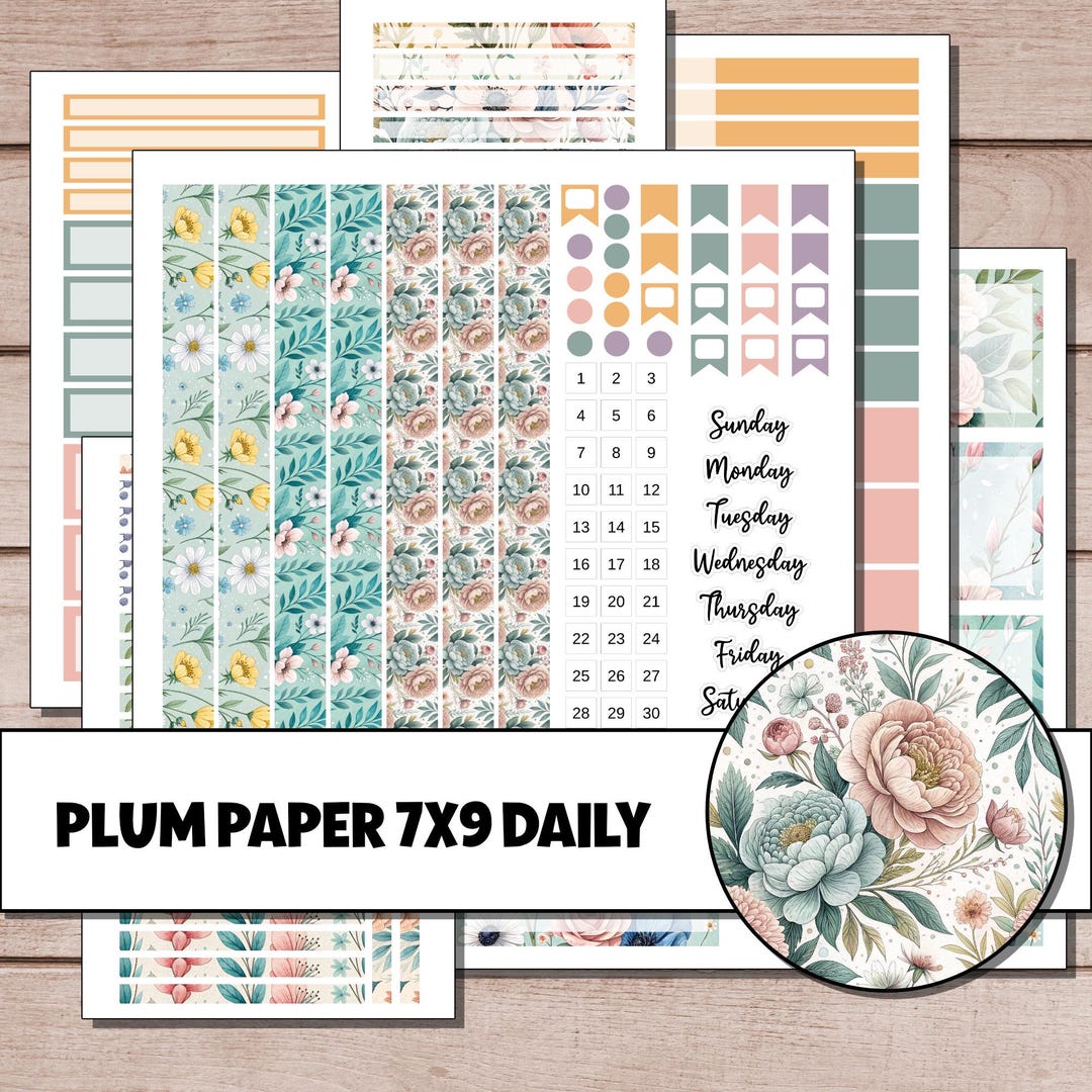 KIT 103 | Vibrant Spring - Plum Paper 7x9 Daily Planner | February ...