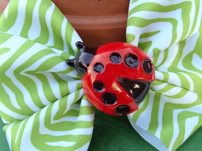 Ladybug Spring Hair Bow