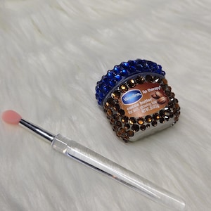 Hand- bedazzled Bling Cocoa Butter Vaseline Lip Balm with Applicator
