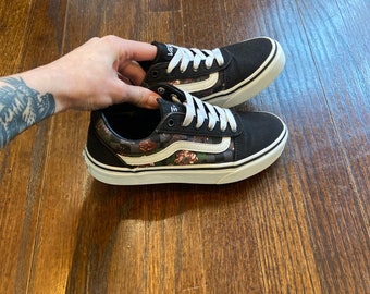 Vans checkered floral old cheap skool