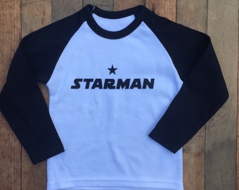 Starman Baseball Top met lange mouwen (zwart)