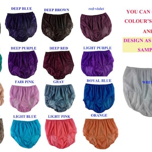 Panties for Sissy – New White Sheer Nylon Briefs with Floral Blue Lace Ribbon – High-Waisted Handmade Lingerie Plus Size for Men and Women