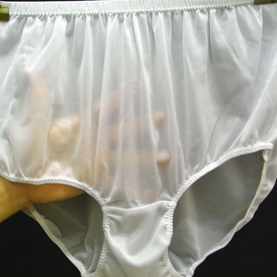 Sissy Nylon Full cut Panties High waisted Silky Briefs For sissy-nylon-full-cut-panties-high-waisted-silky-briefs-for