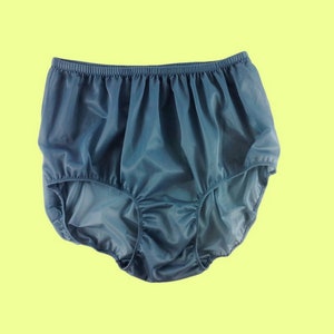 Sissy Panties for Men – Gray Sheer Nylon Full-Coverage Briefs | Vintage High Waist Pinup Lingerie | Feminine Plus Size Underwear