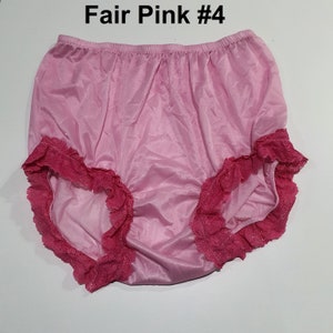 Sissy Nylon Lace Briefs – High Waisted Full Cut Panties for Men – Crossdresser MTF Plus Size 3XL Lingerie – Feminine Retro Underwear