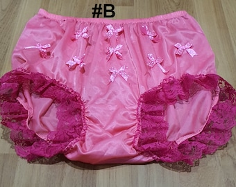 Special Price! New Design Sissy Nylon Pantie Handmade Sissy Lace Ribbon Party Cupcake Briefs High-Waisted Men Women Lingerie Plus Size 3XL