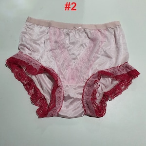Sissy Nylon Lace Panties – High-Waisted Full-Cut Briefs for Crossdressers – Double Lace Retro Lingerie 2XL Plus Size Underwear