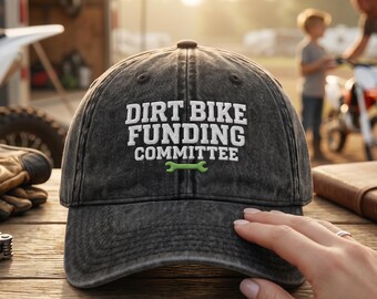 Dirt Bike Funding Committee Hat, Funny Racing Vintage Cap, Motocross Mom Gift, Dirt Bike Rider Apparel, Track Weekend Gear