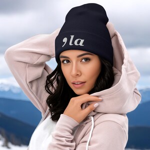Kamala Harris Beanie - 2024 Election Comma La Hat - Democratic Candidate Vote Kamala Cuffed Kint Hat