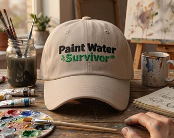 Paint Water Survivor Hat, Funny Art Teacher Hat, Art Class Gift, Teacher Cap