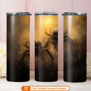 Schattige Halloween Spider Tumbler Warp Halloween 20oz Skinny Tumbler Sublimatie Design Digitale Download PNG Spooky Spider Mama Tumbler Wrap