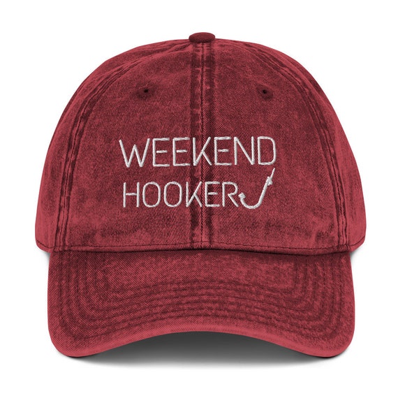 Weekend Hooker Hat, Bass Fishing Hat, Funny Fishing Hat, Fishing