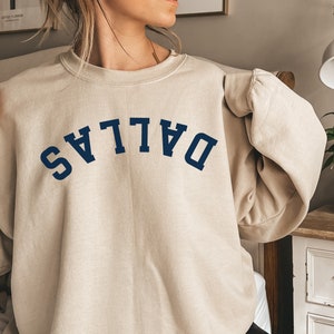 Sweat-shirt unisexe Dallas à l&#39;envers, Sweat-shirt Dallas inversé