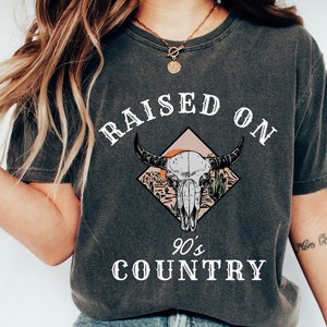 Raised on 90s Country PNG Retro Cowgirl png Western Country png Design Country Music Lover Gift Country Concert PNG Files For Sublimation