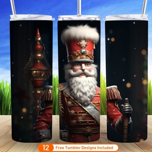 Nutcracker 3D Tumbler Wrap  Christmas Nutcracker Sugar Plum Fairy 20 oz Skinny Tumbler Sublimation Design  Fairy Tale Digital Download PNG