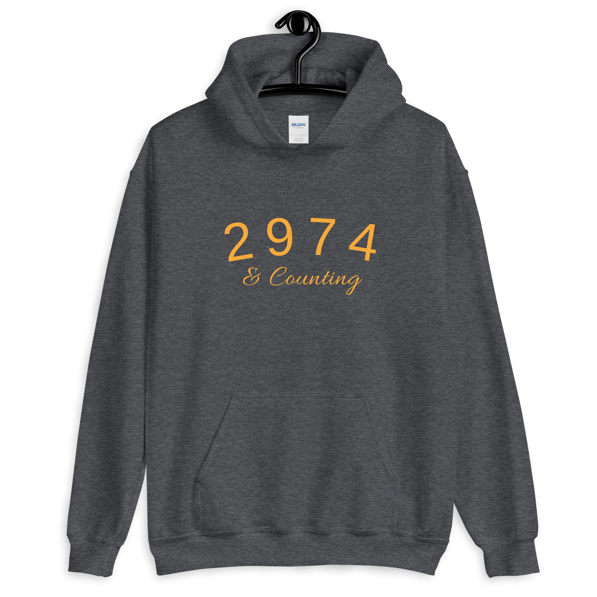 2974 and Counting Unisex Hoodie, Stephen Curry Hoodie Dark Heather / S