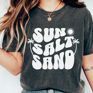 Sun Salt Sand SVG and PNG Files For Sublimation Beach Theme Retro Wavy Style Png Summer Vibes Svg Spring Break 2023
