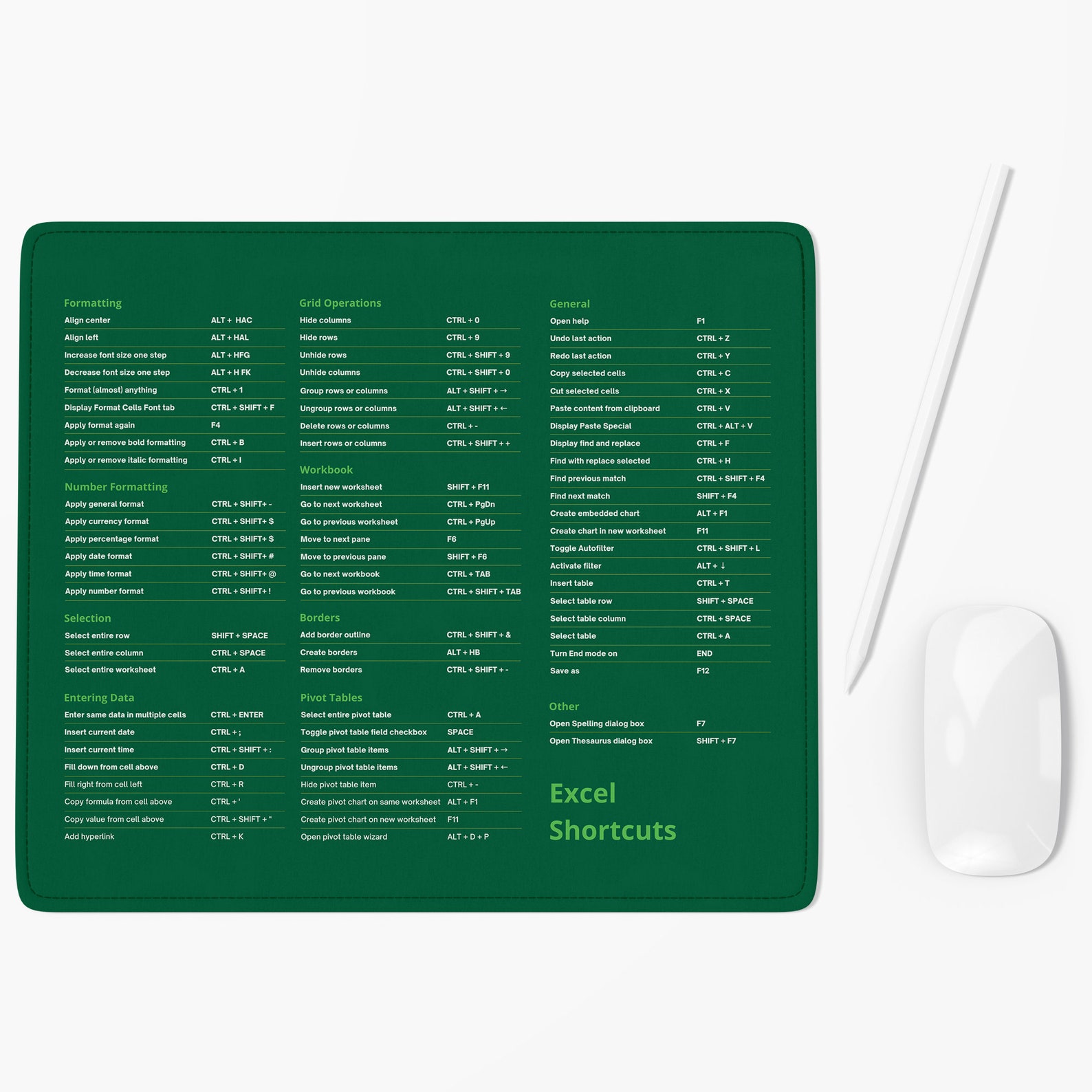 excel-mouse-pad-excel-shortcut-mousepad-accountant-office-etsy-uk