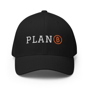 Bitcoin Plan B Structured Twill Cap, Bitcoin, Stock Market, Crypto Embroidery Hat, Cryptocurrency, Bitcoin Gift Idea