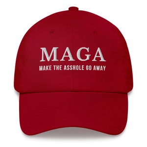 MAGA Make the Asshole Go Away Dad Hat, Anti Trump Embroidered Hat - Etsy