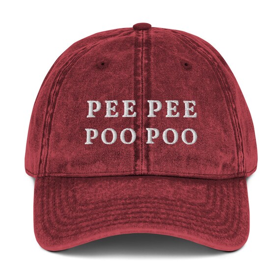Pee Pee Poo Poo Hat Vintage Cotton Twill Cap Etsy - pee pee poo poo roblox id code