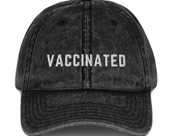 Vaccinated Hat | Etsy Singapore
