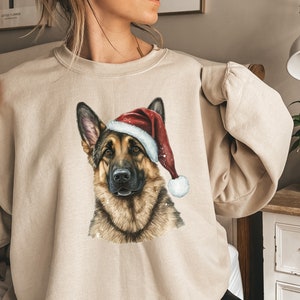 German Shepherd Christmas Sweatshirt, German Shepherd Mom Holiday Xmas Party Shirt, Christmas German Shepherd Dad Tee, Shepherd Mom Gift
