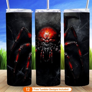 Schattige Halloween Spider Tumbler Warp Halloween 20oz Skinny Tumbler Sublimatie Design Digitale Download PNG Spooky Spider Mama Tumbler Wrap
