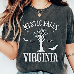 Mystic Falls Virginia Comfort Colors Shirt, Vampire Fan Gift, Salvatore Shirt, Stefan shirt, Damon Sweater, Virginia Shirt