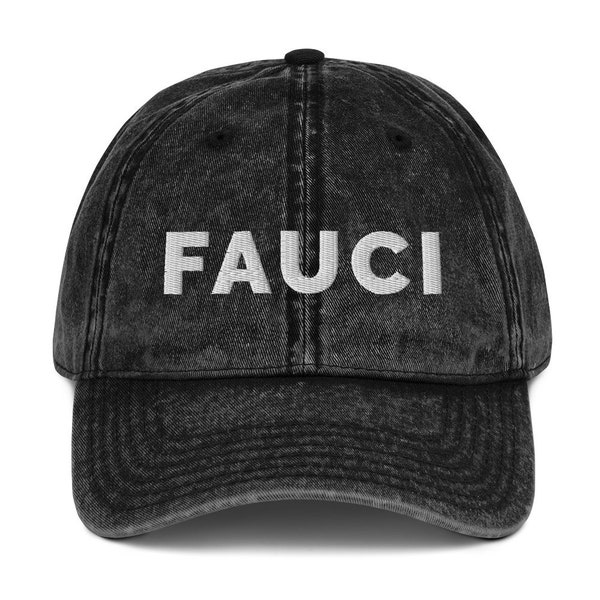 Team Fauci Hat, Dr Anthony Fauci Vintage Cotton Twill Cap, Doctor Fauci Social Distancing Hat, In Fauci We Trust