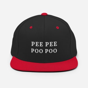 PEE PEE POO Poo Hat, PeePee PooPoo Flat Bill Cap