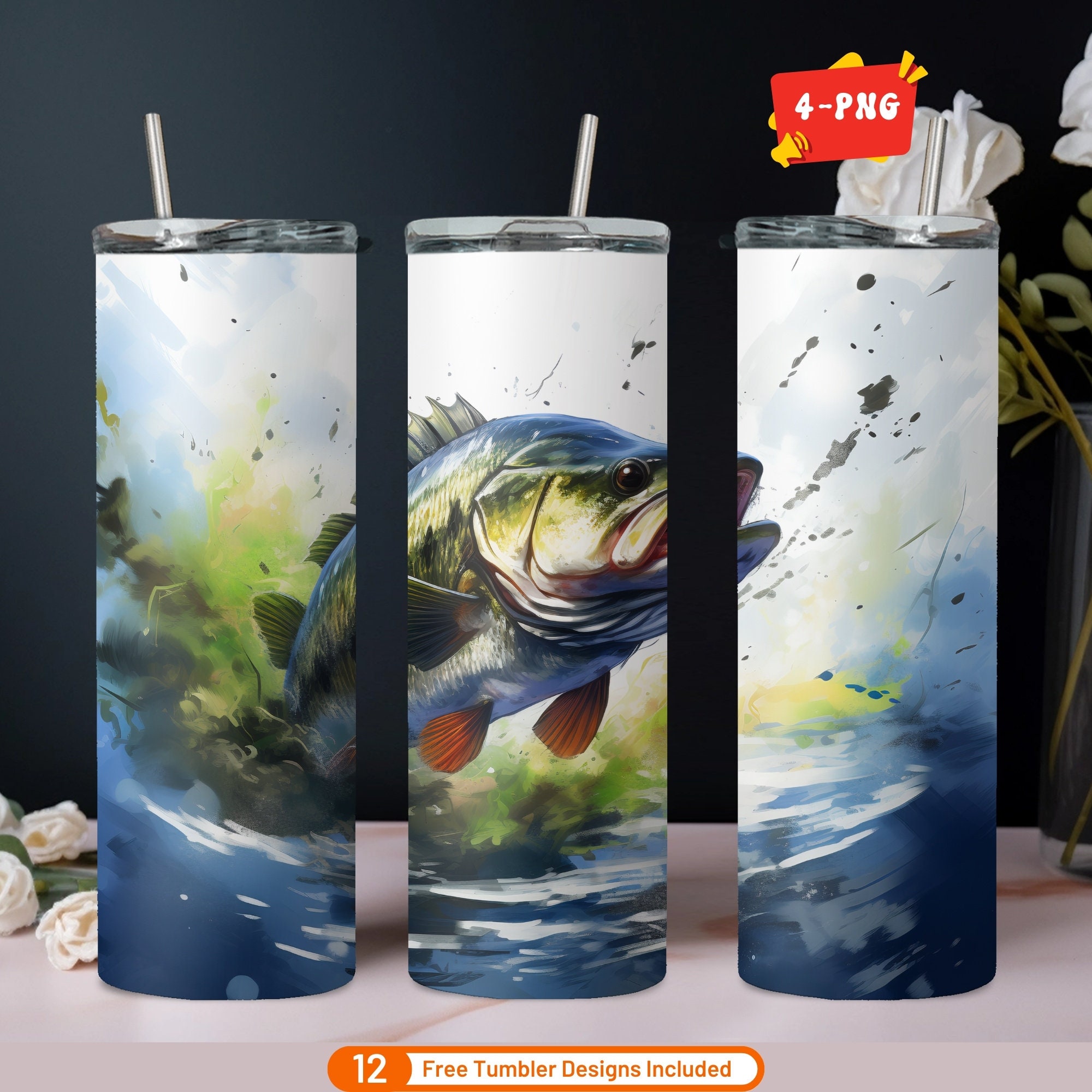 Fishing Gifts for Men 20 Oz Tumbler Wrap Graphic by MP Digital Art