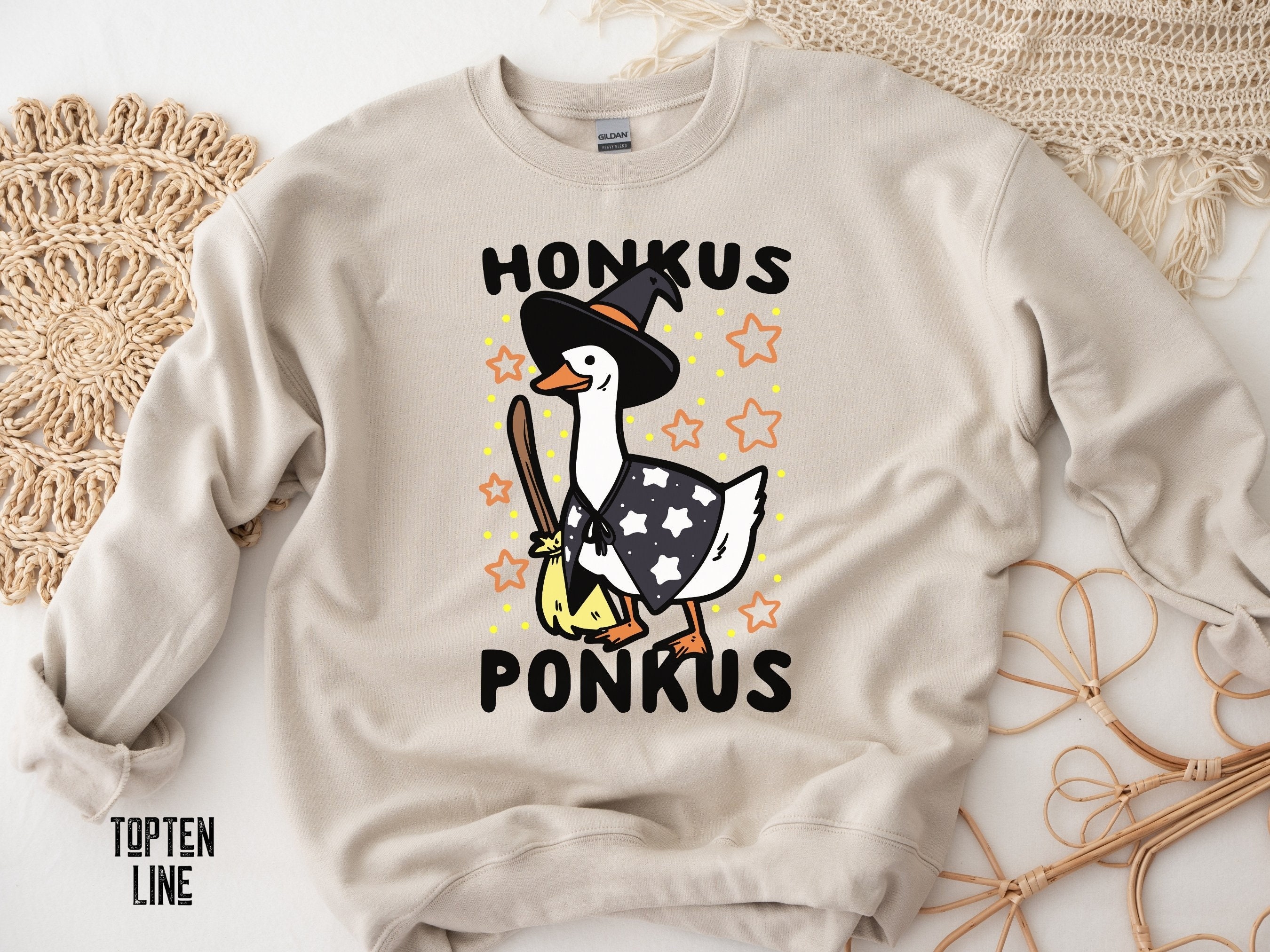 Funny Halloween Witches Duck Cute Honkus Ponkus Unisex Sweatshirt