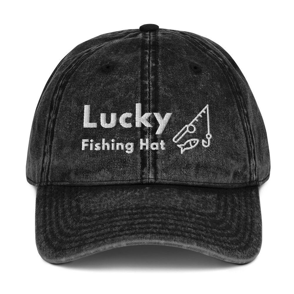 Lucky Fishing Hat Bass Fishing Hat Funny Fishing Hat Etsy
