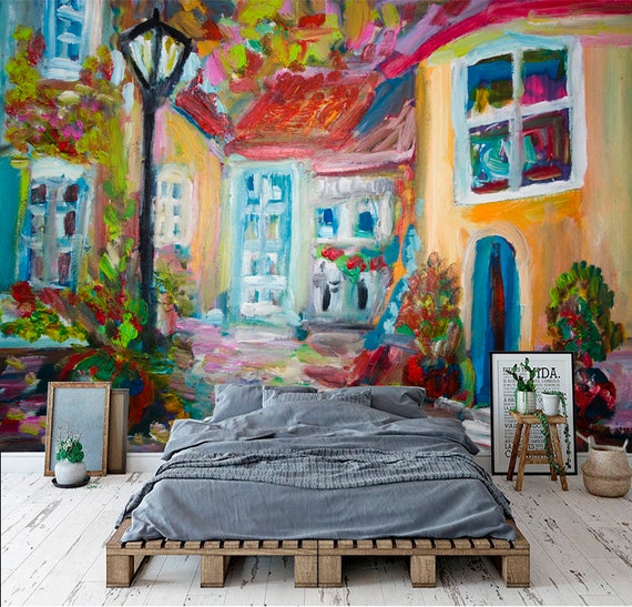 Wall Mural City Removable Wallpaper Mural For Bedroom Wall Decor Home Decor Wall Art Painting On Canvas