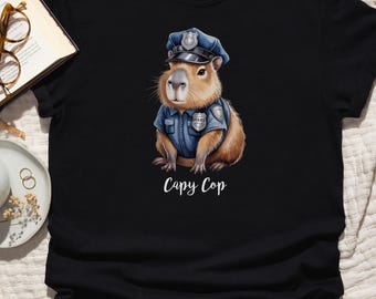 Camiseta de la Policía Capybara Comfort Colors