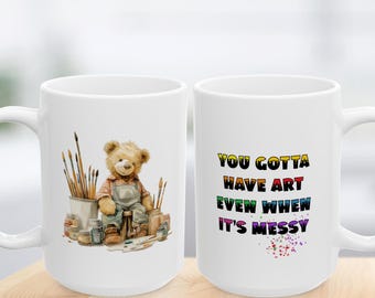 Artist White Ceramic Mug (11 oz and 15 oz)