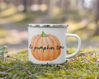 Pumpkin Enamel Camp Mug