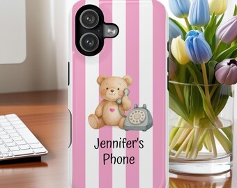 Personalized Teddy Bear Magnetic Impact Resistant iPhone Case