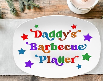 Personalized  14 inch by 10 inch Serving Platter Made in USA