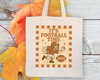 Football Cotton Canvas Tote Bag