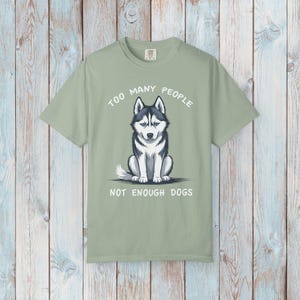 Siberian Husky Comfort Colors Cotton T-Shirt Bay