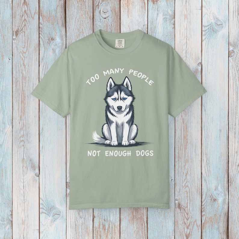 Siberian Husky Comfort Colors Cotton T-Shirt Bay