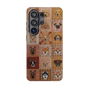 Boho Dog Lover Faux Patchwork Magnetic Impact-Resistant iPhone and Samsung S26 Series Case zdjęcie 20