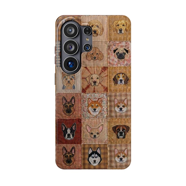 Boho Dog Lover Faux Patchwork Magnetic Impact-Resistant iPhone and Samsung S26 Series Case zdjęcie 20