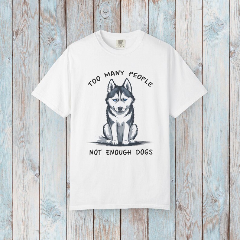Siberian Husky Comfort Colors Cotton T-Shirt White