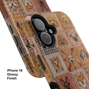 Boho Dog Lover Faux Patchwork Magnetic Impact-Resistant iPhone and Samsung S26 Series Case zdjęcie 9