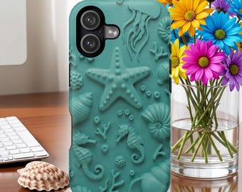 Embossed Effect Seacore Magnetic Impact-Resistant iPhone and Samsung Series S26 Case