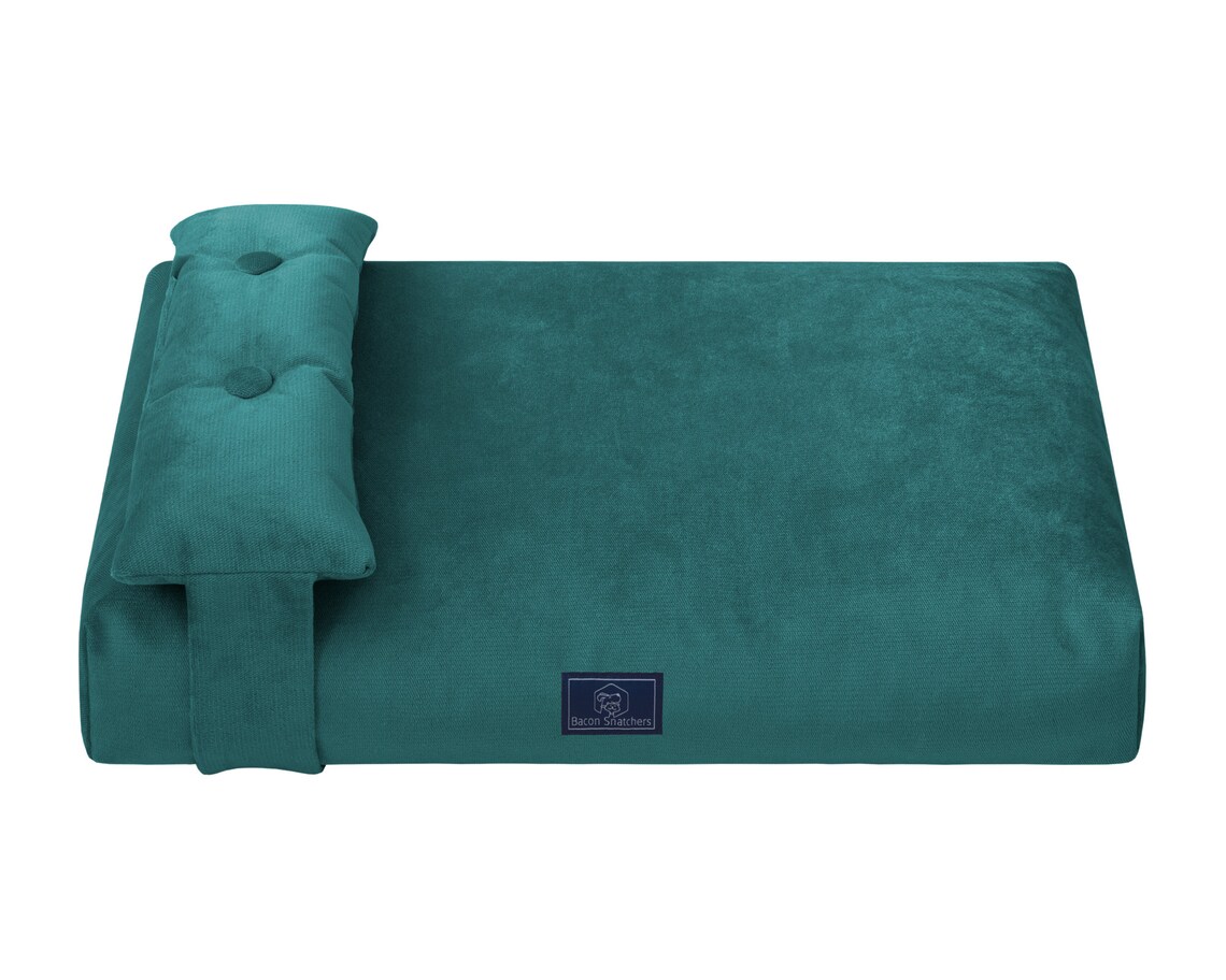 Modern dog bed with removable cover velour teal dog bed for Etsy